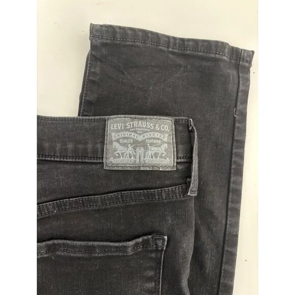 Indie Sleaze Levi’s 312 Jeans Black W30 L30 Slim Mid Rise Stretch Classic Rebel - Picture 16 of 16